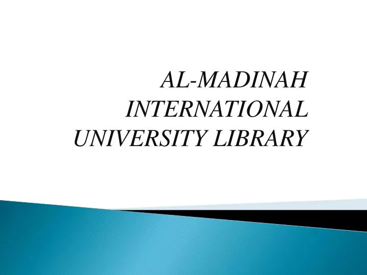 al madinah international university library