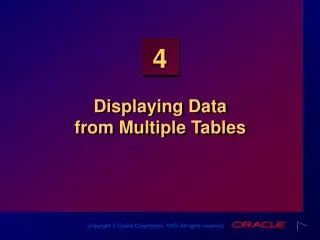 displaying data from multiple tables