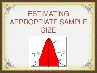 ESTIMATING APPROPRIATE SAMPLE SIZE