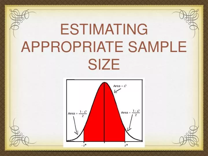 estimating appropriate sample size
