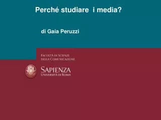 perch studiare i media