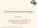 Overview of Storage and Indexing - slide 1