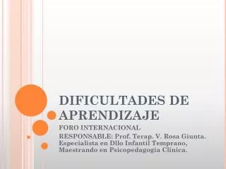 dificultades de aprendizaje
