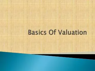 Basics Of Valuation