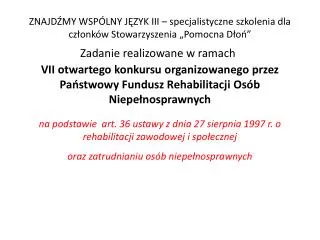 w dniach 17 – 24 październik 2011r w ośrodku „Zagroda Kuwasy” w Woźnejwsi