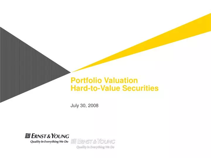 portfolio valuation hard to value securities