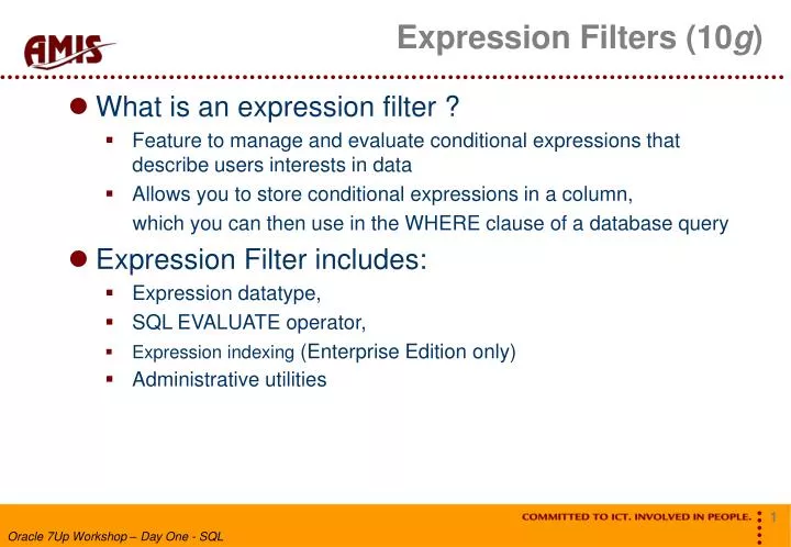 expression filters 10 g