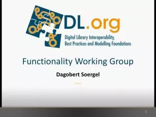 Functionality Working Group