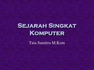 sejarah singkat komputer