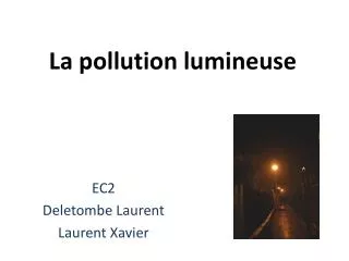 la pollution lumineuse