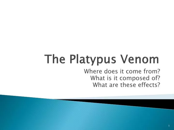 the platypus venom