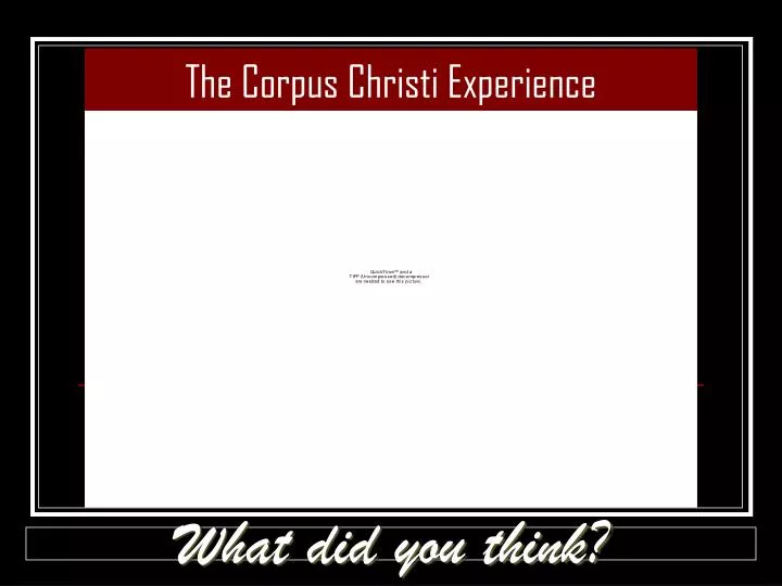 the corpus christi experience