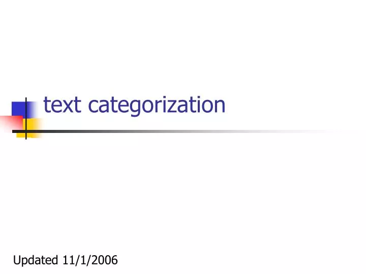 text categorization