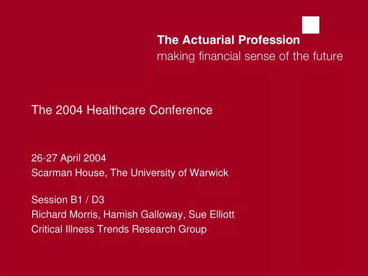 the 2004 healthcare conference