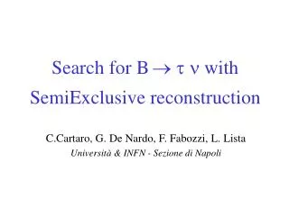 Search for B ? t n with SemiExclusive reconstruction