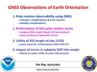 GNSS Observations of Earth Orientation