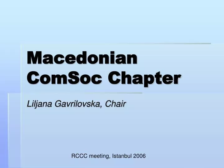 macedonian comsoc chapter