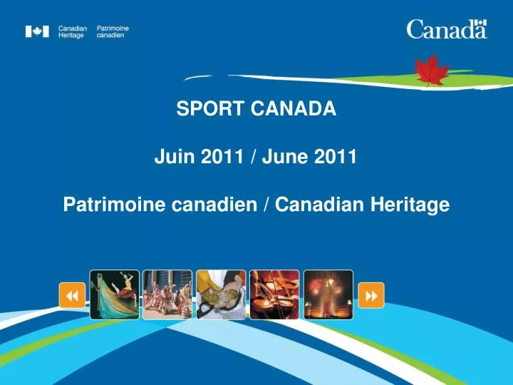 sport canada juin 2011 june 2011 patrimoine canadien canadian heritage