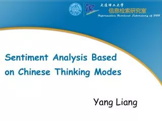 Sentiment Analysis Based on Chinese Thinking Modes