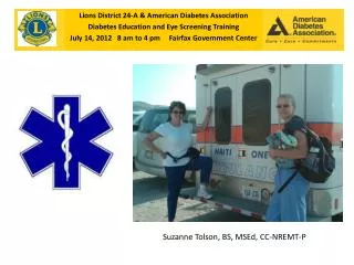 Lions District 24-A &amp; American Diabetes Association