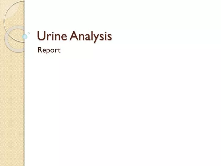 urine analysis