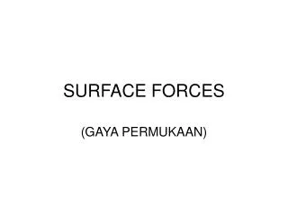 surface forces