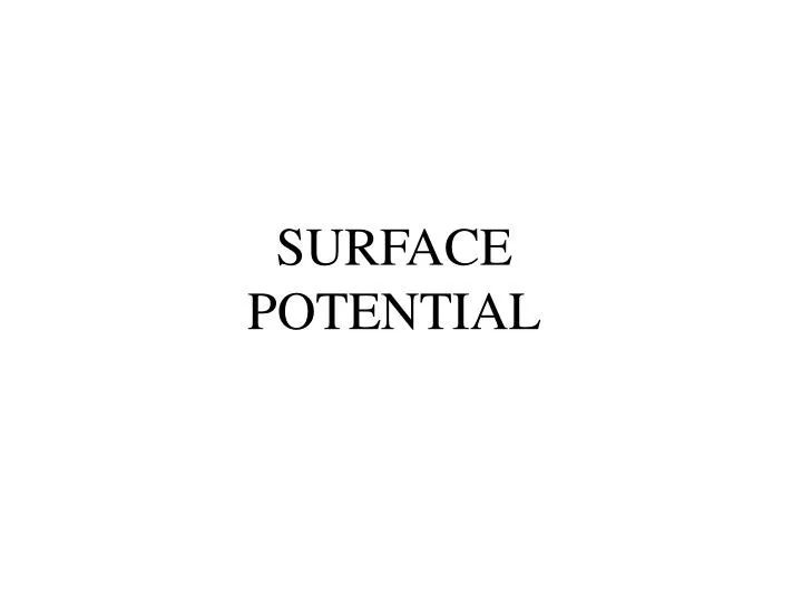 surface potential