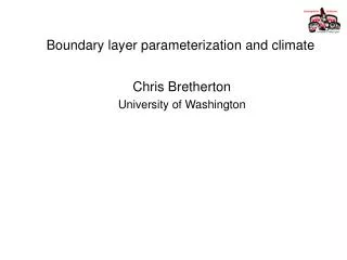 Boundary layer parameterization and climate