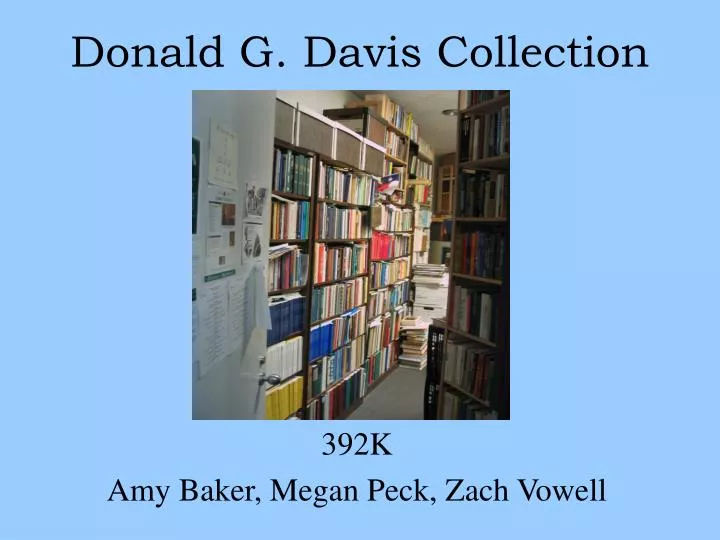 donald g davis collection