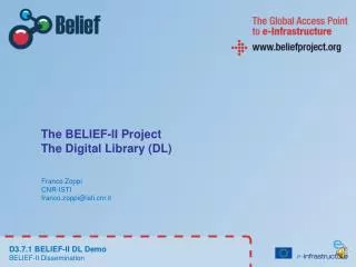 The BELIEF-II Project The Digital Library (DL)