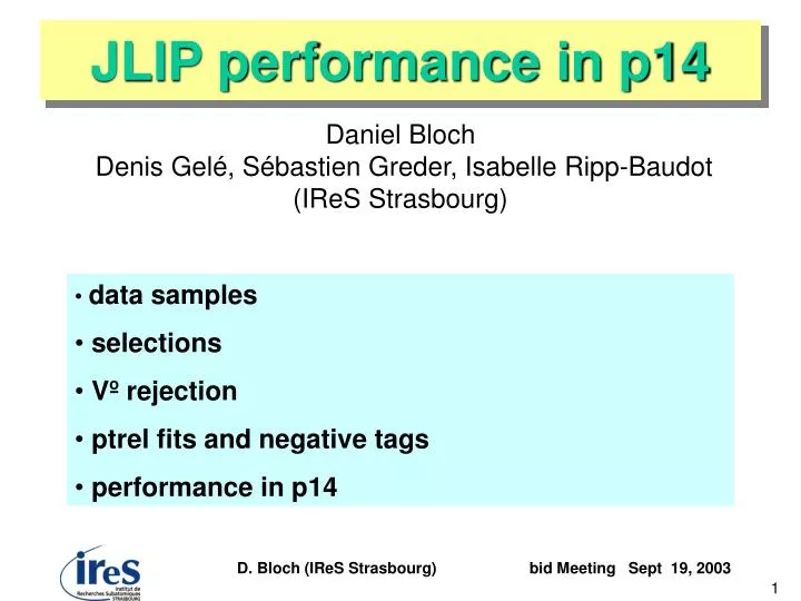 jlip performance in p14