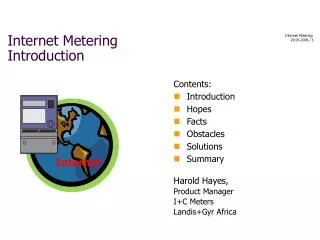 Internet Metering Introduction