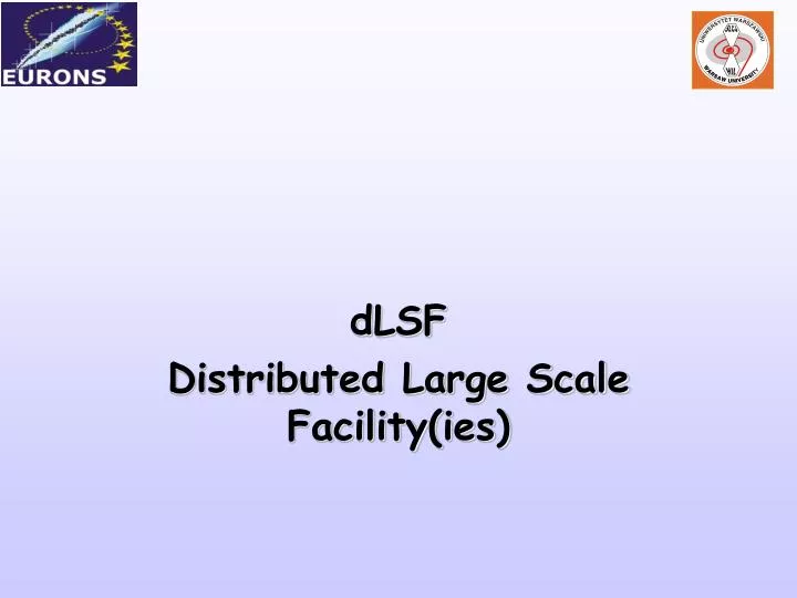 dlsf distributed large scale facility ies