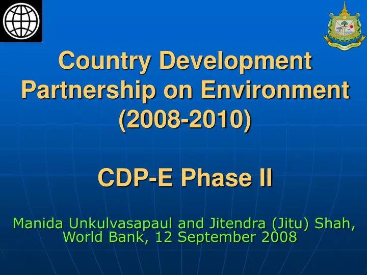 country development partnership on environment 2008 2010 cdp e phase ii