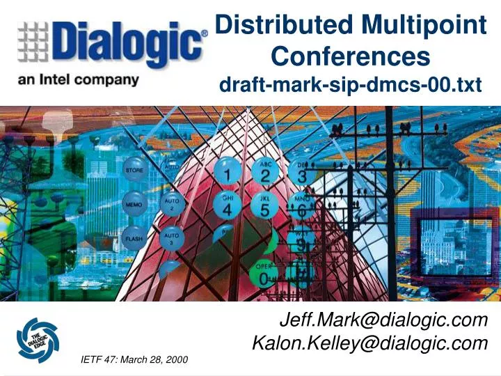 distributed multipoint conferences draft mark sip dmcs 00 txt