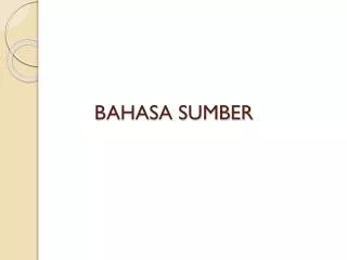 bahasa sumber