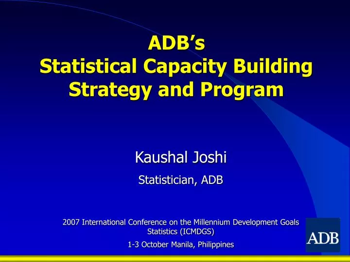 adb s statistical capacity building strategy and program