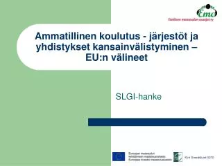 ammatillinen koulutus j rjest t ja yhdistykset kansainv listyminen eu n v lineet