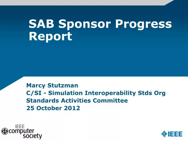 sab sponsor progress report