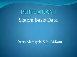 pertemuan i