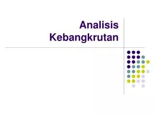 analisis kebangkrutan
