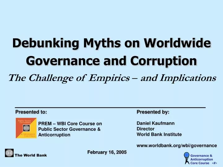 debunking myths on worldwide governance and corruption the challenge of empirics and implications