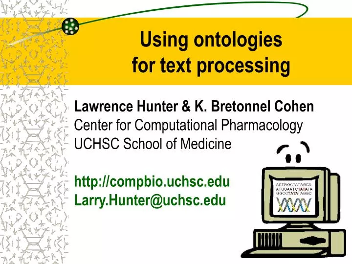 using ontologies for text processing