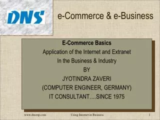 e-Commerce &amp; e-Business