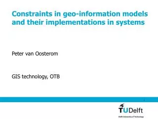 Constraints in geo-information models and their implementations in systems