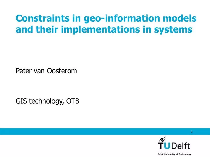 constraints in geo information models and their implementations in systems