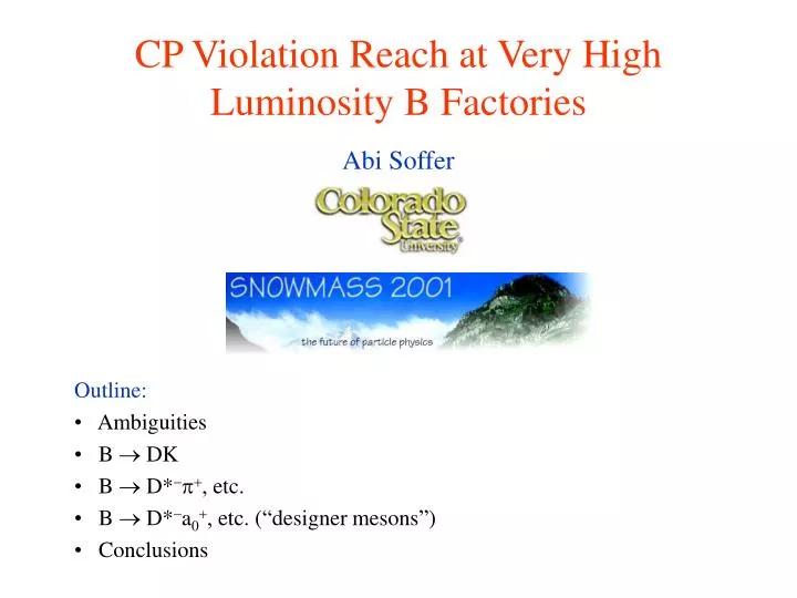 cp violation reach at very high luminosity b factories