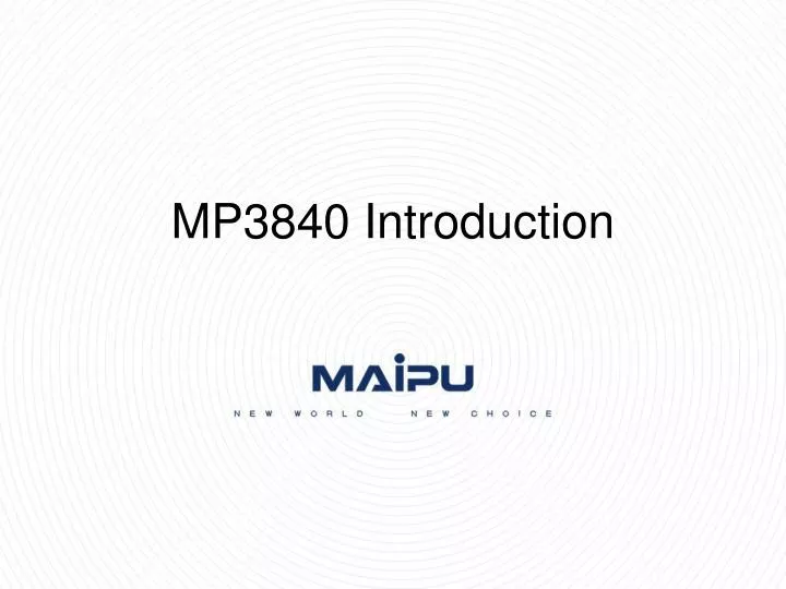 mp3840 introduction