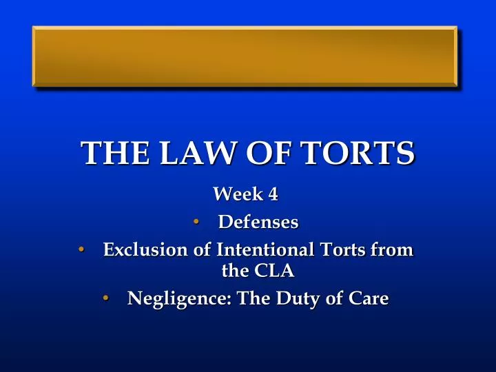 the law of torts