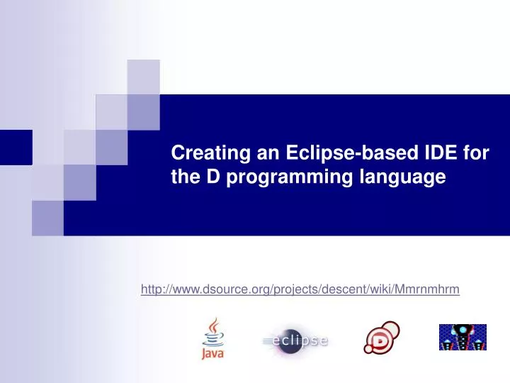 creating an eclipse based ide for the d programming language
